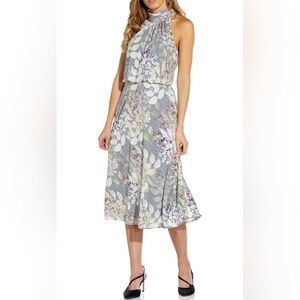 🦋Adrianna Papell Watercolor Floral Midi Dress
